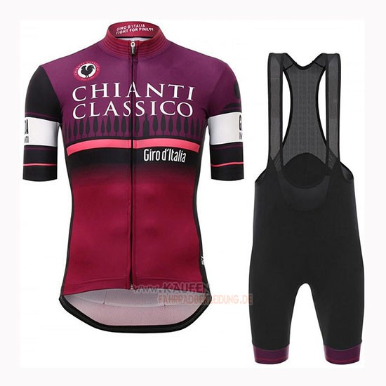 Giro D'italien Kurzarmtrikot 2019 und Kurze Tragerhose Volett